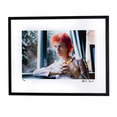 David Bowie Haddon Hall Reflection, 1972. Hand Signed by Mick Rock - Rare